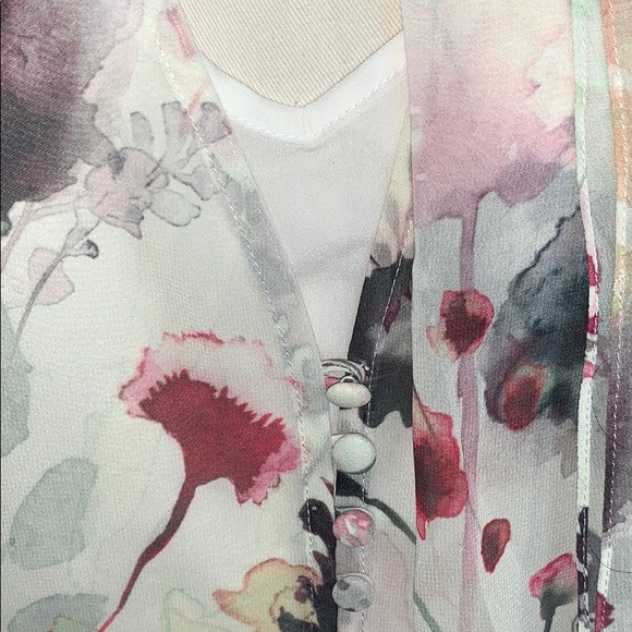 Haute Hippie floral dress with neck tie - Picture 5 of 11